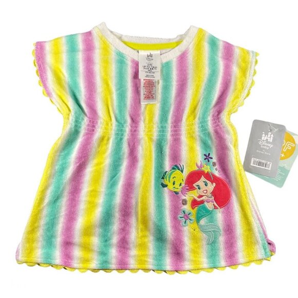 Disney Store The Little Mermaid Ariel and Flounder Coverup for Baby 6-9M - Picture 2 of 7